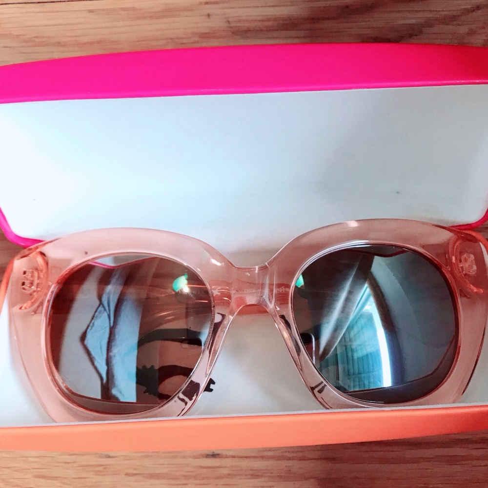 Kate Spade Pink Translucent Mirrored Sunglasses
